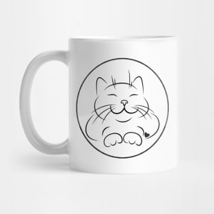 Cute smiling kitten with little heart Mug